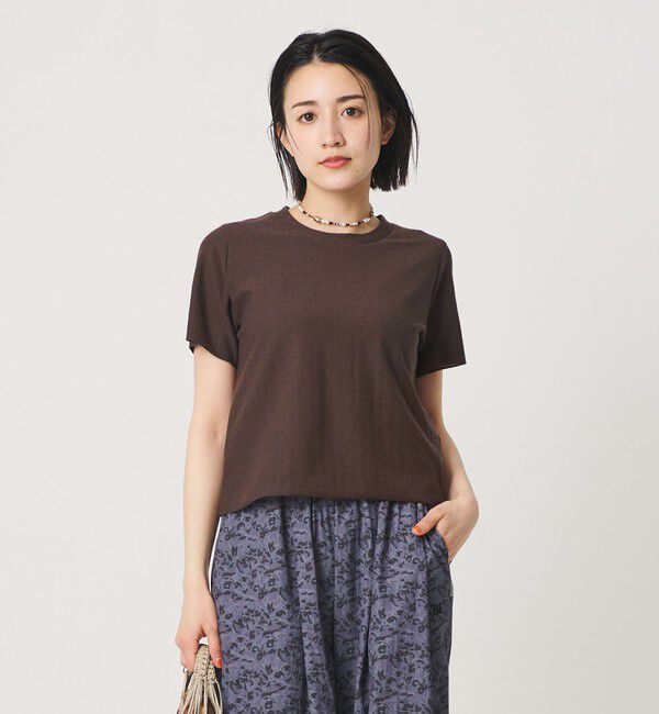 BEAUTY&YOUTH UNITED ARROWS「コットンポリエステル ラメ ショートスリーブ カットソー」|Tシャツ・カットソー|