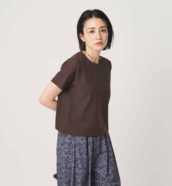 BEAUTY&YOUTH UNITED ARROWS「コットンポリエステル ラメ ショートスリーブ カットソー」|Tシャツ・カットソー|