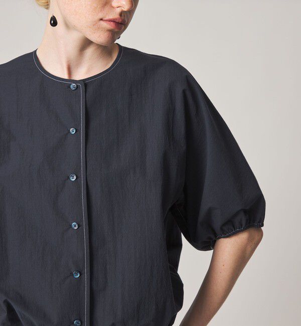STEVEN ALAN「＜Steven Alan＞クルーネック シュリンク ブラウス」|シャツ・ブラウス|