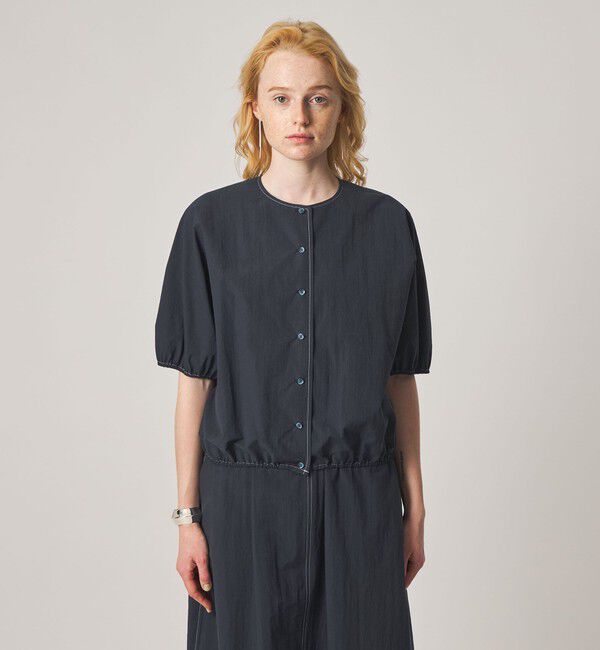 STEVEN ALAN「＜Steven Alan＞クルーネック シュリンク ブラウス」|シャツ・ブラウス|