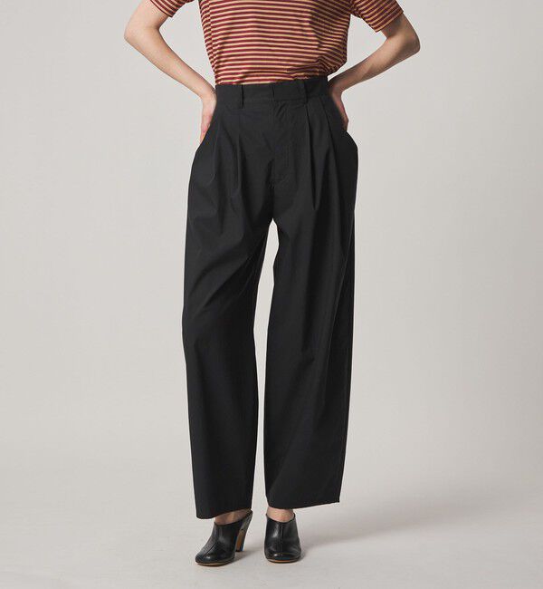 STEVEN ALAN「＜Steven Alan＞TC タフタ タック トラウザーズ」|スラックス|BLACK