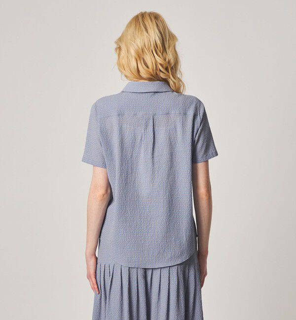 STEVEN ALAN「＜Steven Alan＞コットン サッカー ハーフスリーブ シャツ」|シャツ・ブラウス|