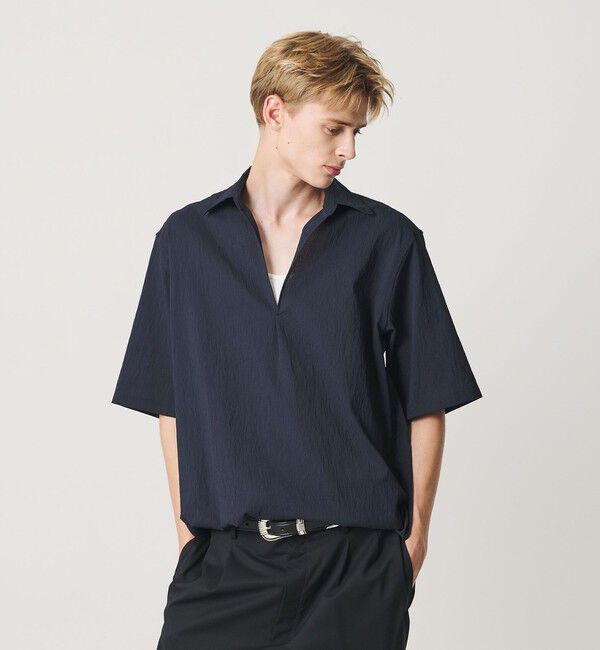 BEAUTY&YOUTH UNITED ARROWS「ヨウリュウ スキッパー シャツ 吸水速乾 通気性」|シャツ・ブラウス|NAVY