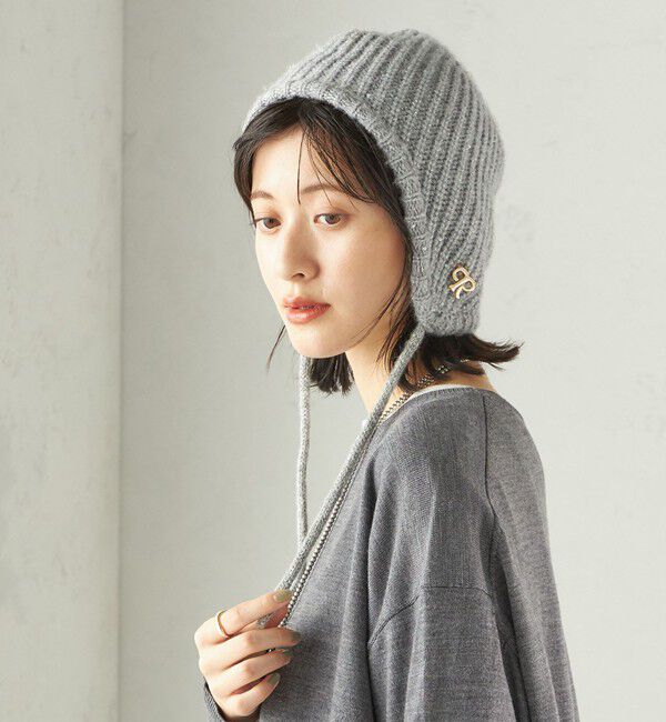 SHIPS for women「perah: ブローチ 付 イヤー フラップ ラメ ニット キャップ」|ニット帽|