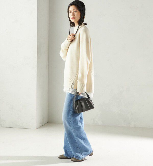SHIPS for women「perah: ブローチ 付 イヤー フラップ ラメ ニット キャップ」|ニット帽|