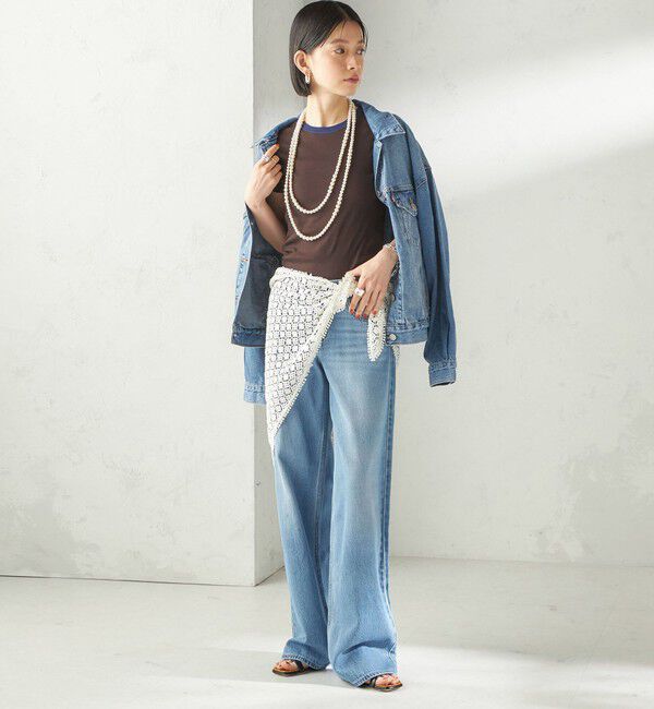 SHIPS for women「【SHIPS別注】BINDU: レース トライアングル スカーフ」|バンダナ・スカーフ|