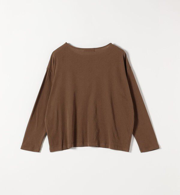 quaranciel「quaranciel:〈手洗い可能〉シアー コットン ボートネック ルーズ ロンTEE」|Tシャツ・カットソー|