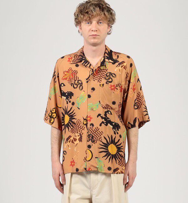 TOMORROWLAND BUYING WEAR「【別注】m's braque レーヨンオープンカラー ハーフスリーブシャツ」|シャツ・ブラウス|