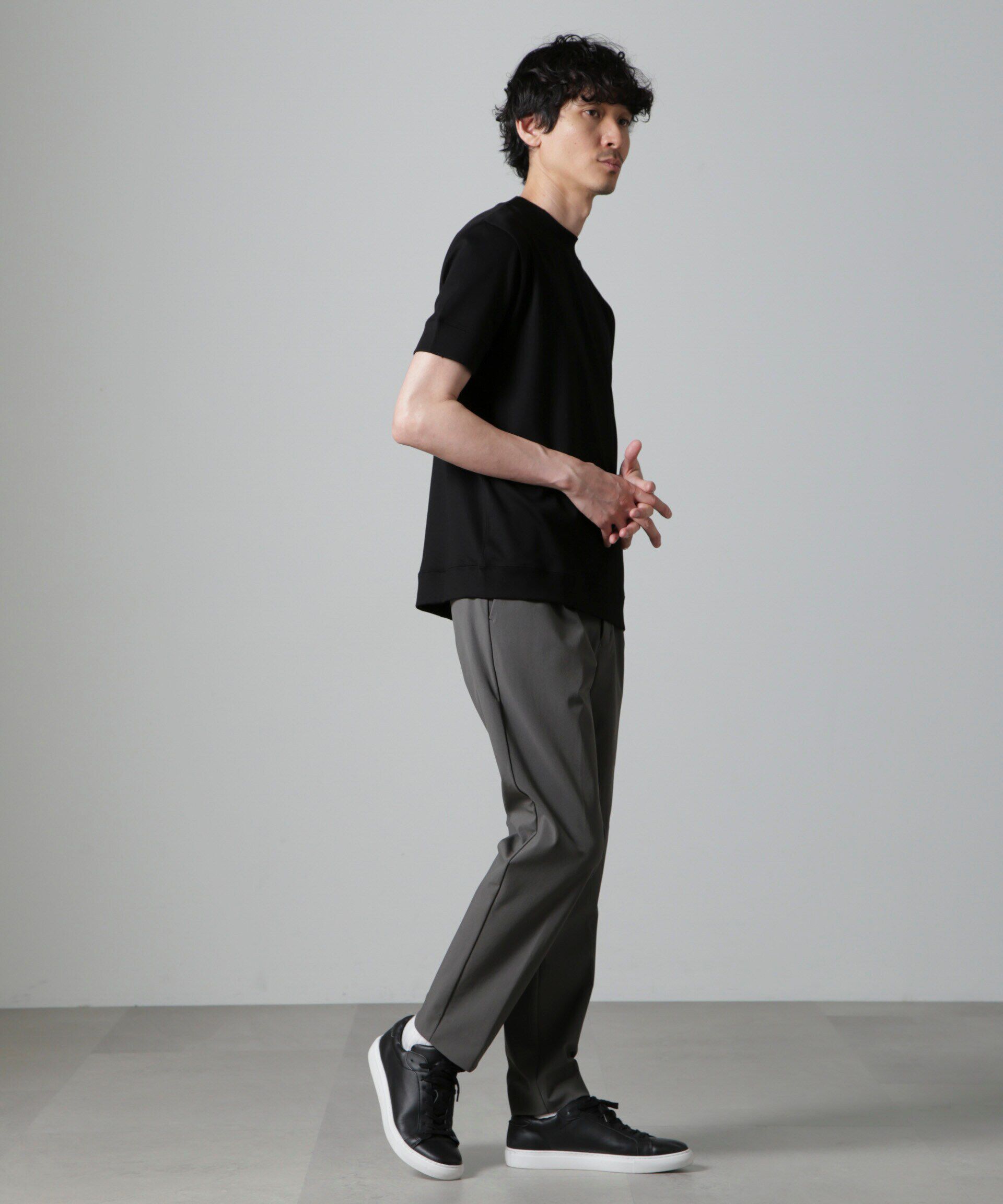NANO universe「「FORMAL JERSEY」モックネックカットソー半袖」|Tシャツ・カットソー|
