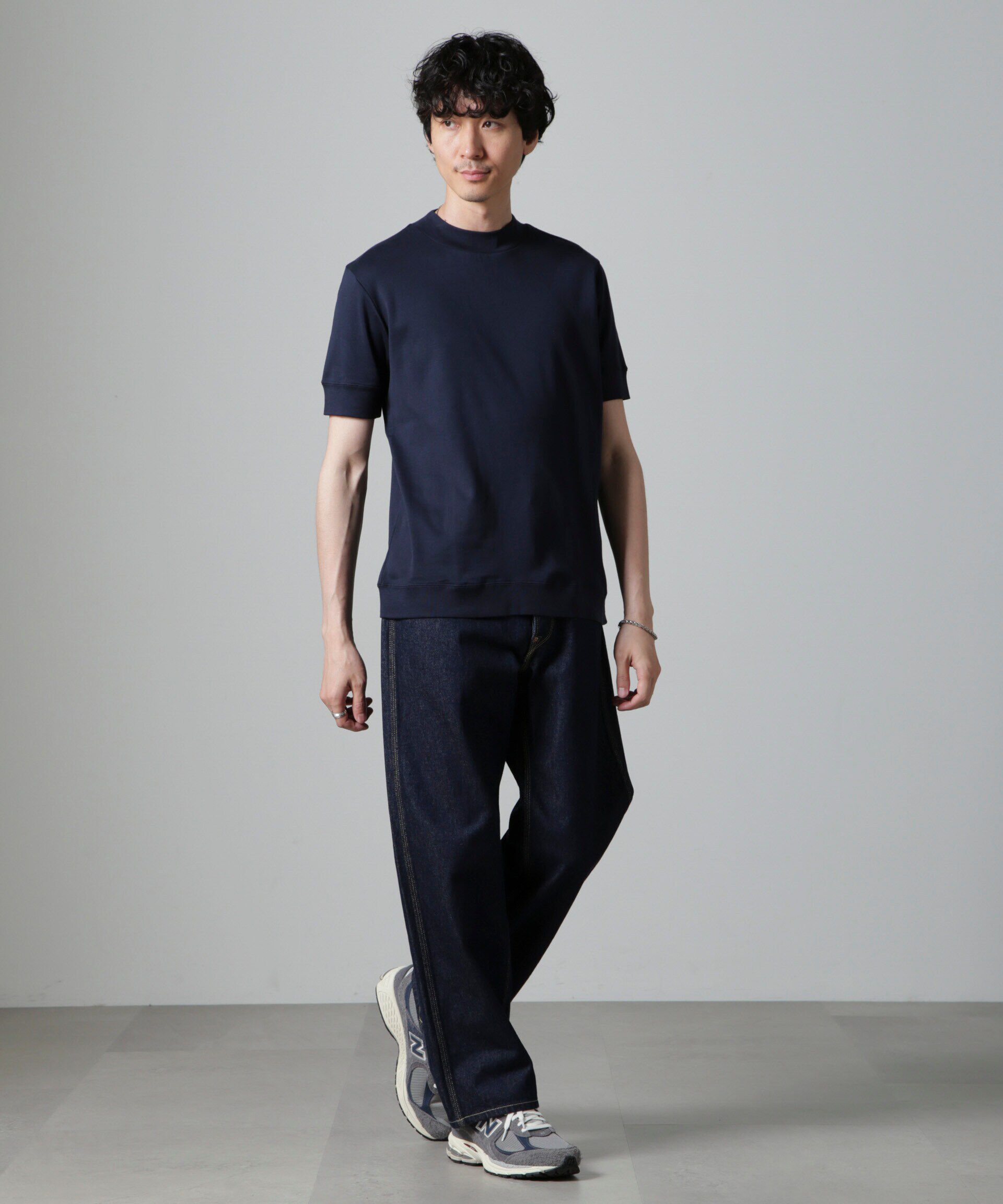 NANO universe「「FORMAL JERSEY」モックネックカットソー半袖」|Tシャツ・カットソー|