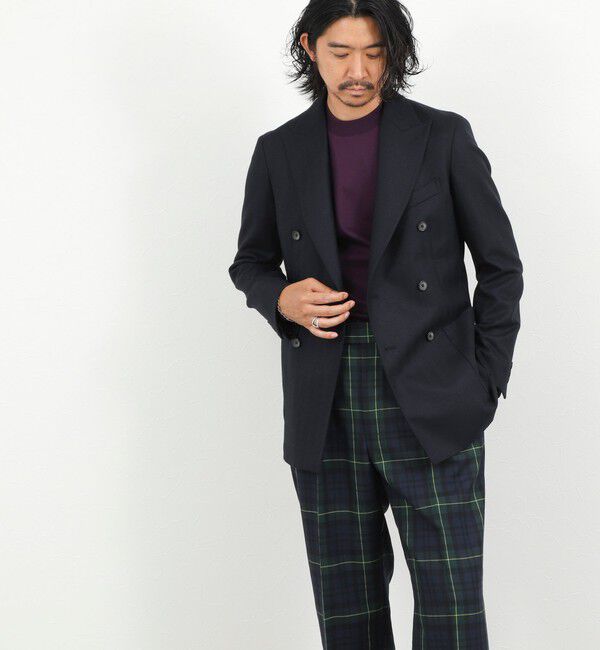 NOLLEY'S goodman「《ビジカジ対応》フランネラーナWJK ヘリンボーン ダブルジャケット 26AW」|テーラードジャケット|