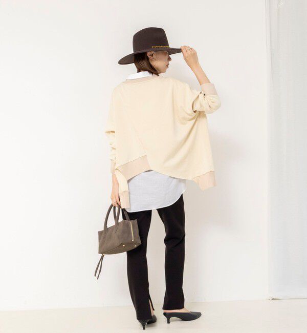 Rie Miller「《セットアップ対応》ウォッシャブルソフトダンボール変形プルオーバ」|Tシャツ・カットソー|