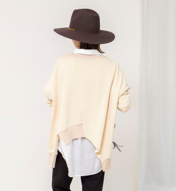 Rie Miller「《セットアップ対応》ウォッシャブルソフトダンボール変形プルオーバ」|Tシャツ・カットソー|