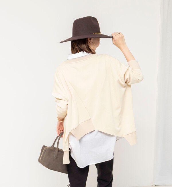Rie Miller「《セットアップ対応》ウォッシャブルソフトダンボール変形プルオーバ」|Tシャツ・カットソー|