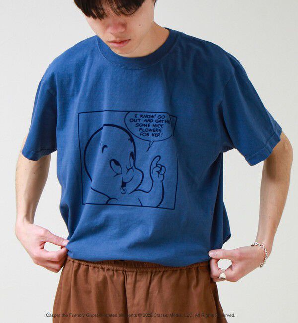 GLOSTER「【GOOD ROCK SPEED】Casper / キャスパー / プリントTシャツ」|Tシャツ・カットソー|ブルー