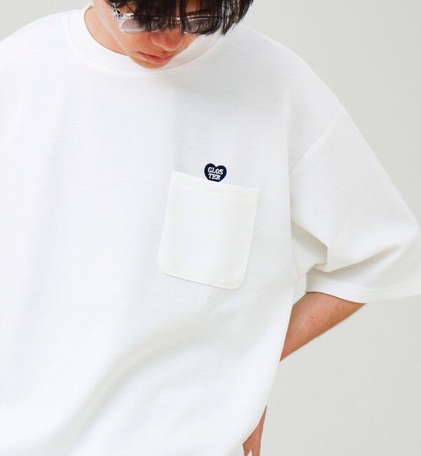 GLOSTER「【ユニセックスで着たい】接触冷感ハート刺繍ポケTEE」|Tシャツ・カットソー|