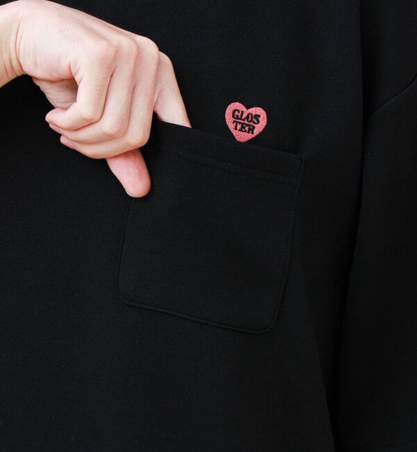 GLOSTER「【ユニセックスで着たい】接触冷感ハート刺繍ポケTEE」|Tシャツ・カットソー|