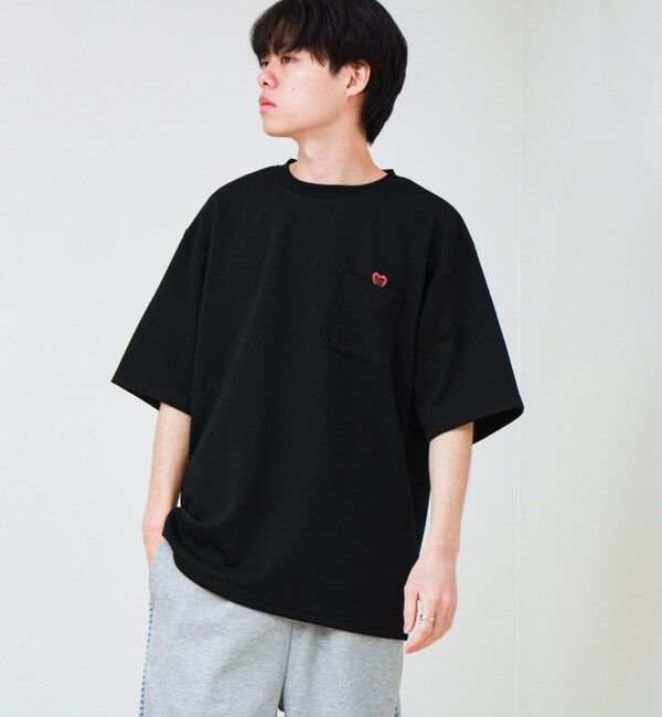 GLOSTER「【ユニセックスで着たい】接触冷感ハート刺繍ポケTEE」|Tシャツ・カットソー|