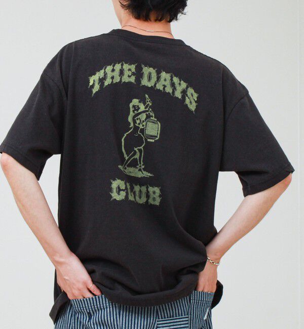 GLOSTER「【THE DAYS/ザ デイ】HIGE MOJI ROMAJI TEE 髭文字 Tシャツ」|Tシャツ・カットソー|ブラック