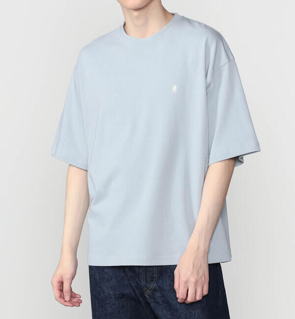 GYMPHLEX「Gymphlex | シルケットコットン クルーネックTシャツ MEN」|Tシャツ・カットソー|BLUE系1
