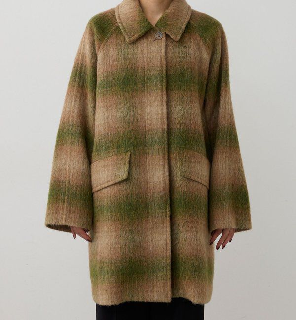  「【HERITANOVUM】シャギーチェックコート」|その他|