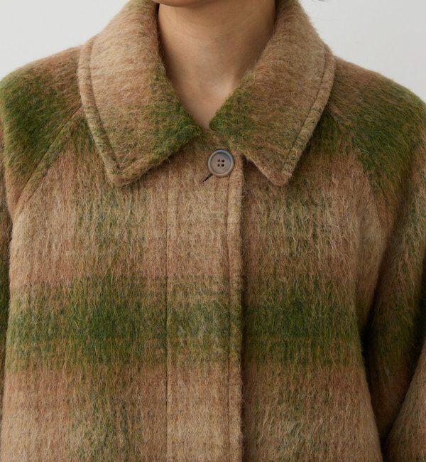  「【HERITANOVUM】シャギーチェックコート」|その他|