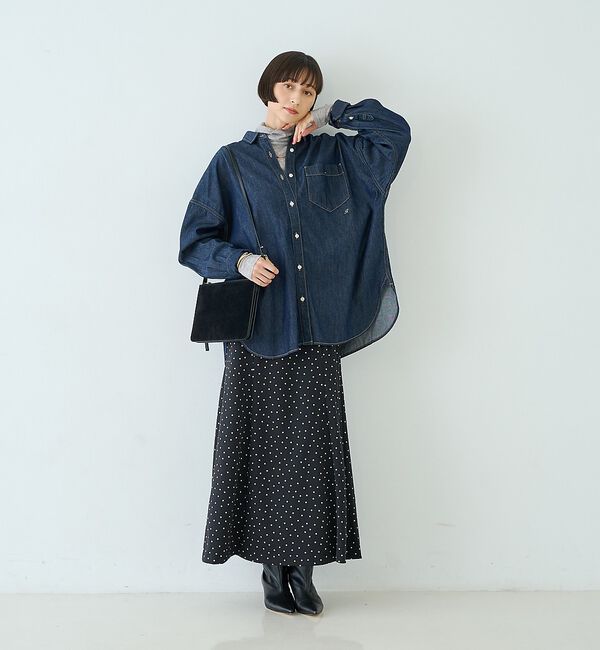 Rouge vif「【定番人気 / 2026AW】デニムオーバーサイズシャツ」|シャツ・ブラウス|