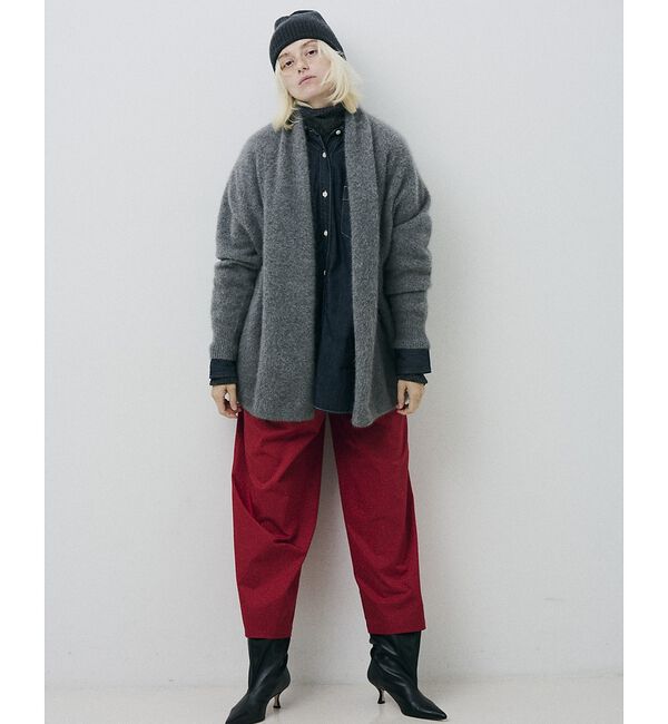 Rouge vif「【撥水加工】アシメトリーストレッチツイルタックコクーンパンツ【予約】」|その他|