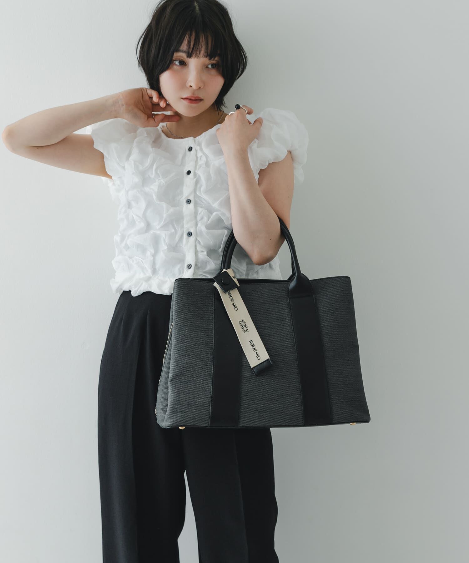 RODE SKO「『Lサイズ』ロゴリボン付A4トートバッグ」|トートバッグ|