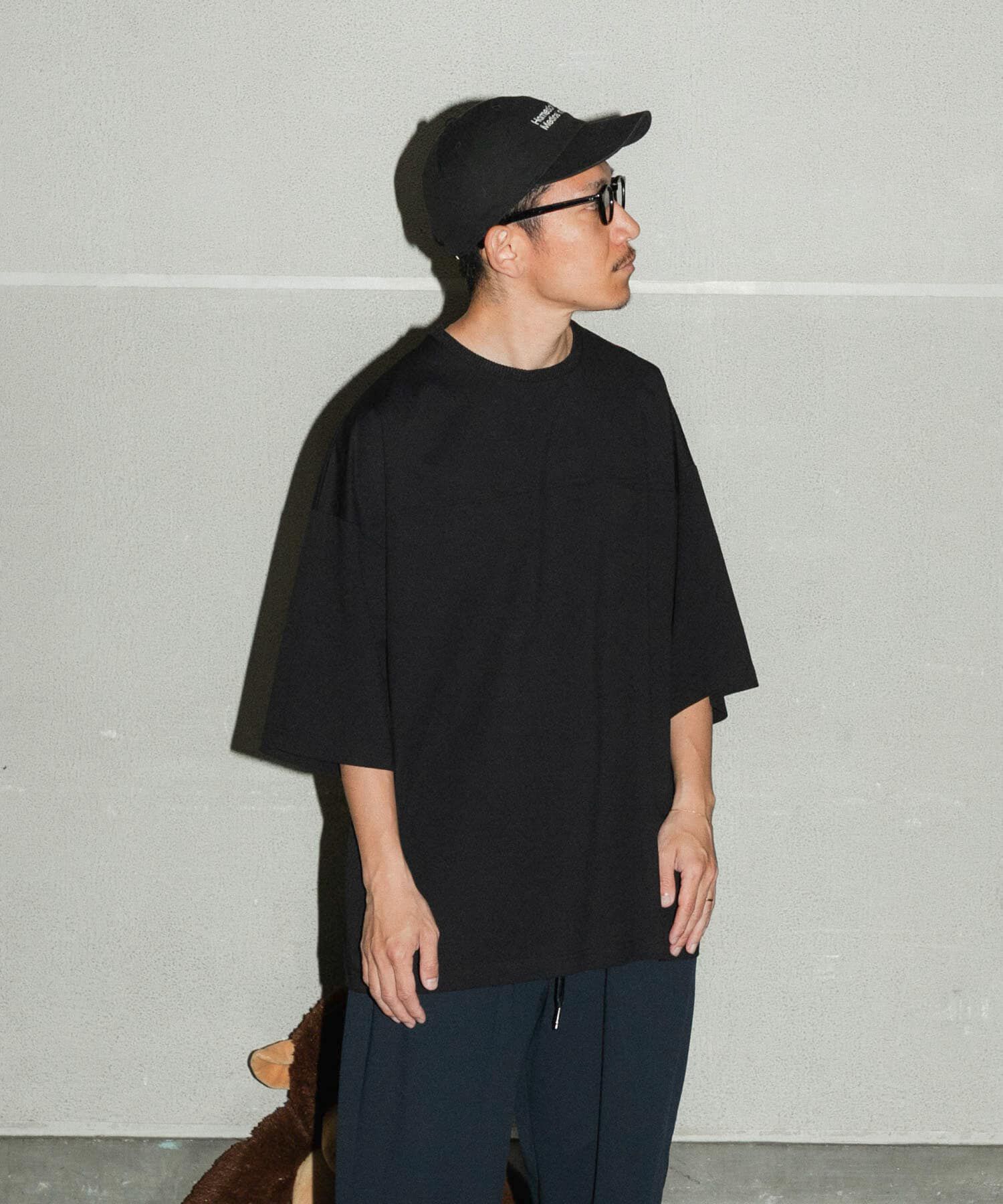 URBAN RESEARCH「Wide Dad　BREEZY TECH SHORT-SLEEVE T-SHIRTS」|Tシャツ・カットソー|ブラック