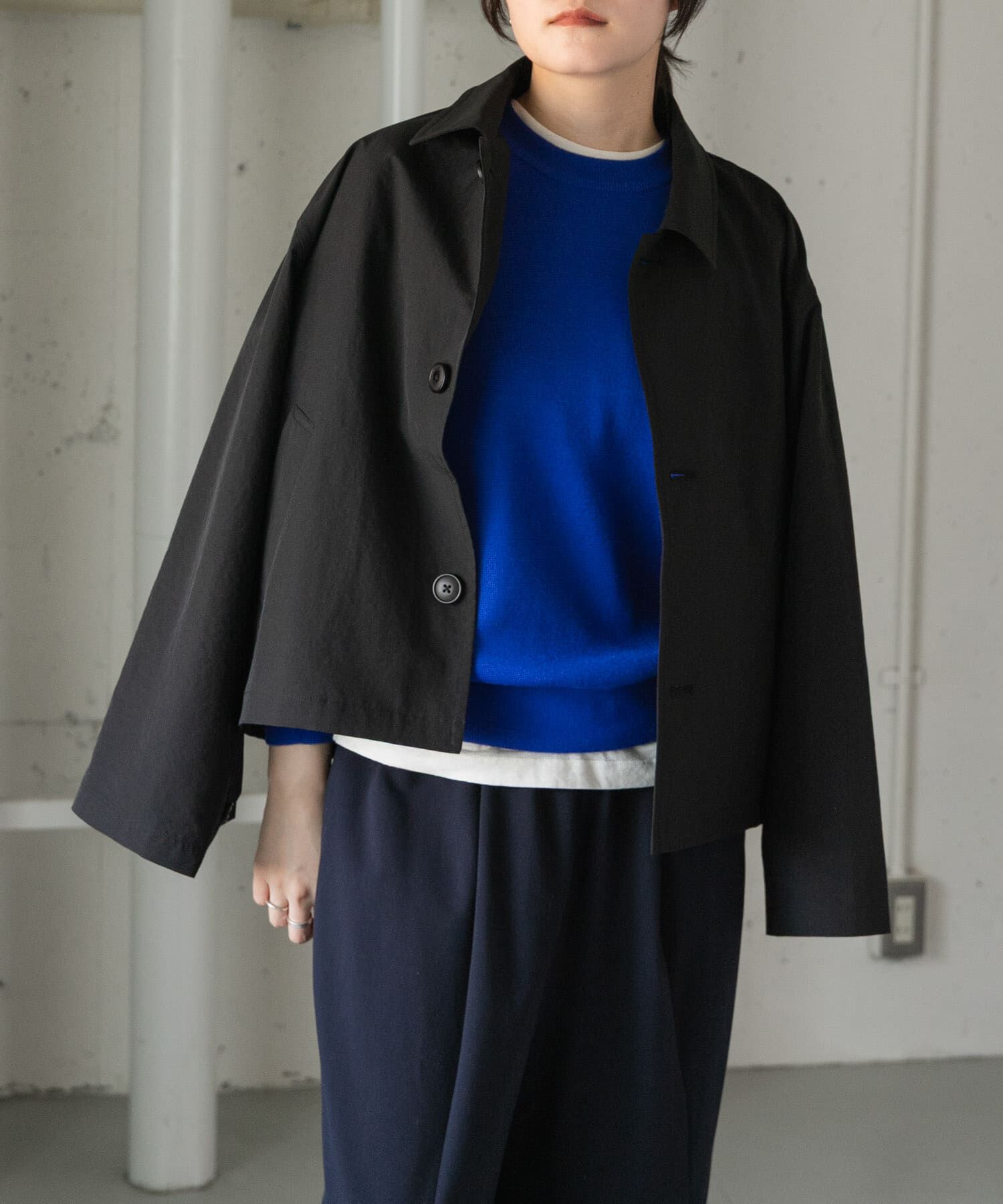 URBAN RESEARCH DOORS「FORK&SPOON　ステンカラーショートコート」|ステンカラーコート|