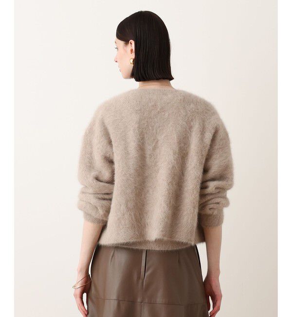 allureville「カシミヤブレンドファー加工Vカーディガン」|カーディガン|