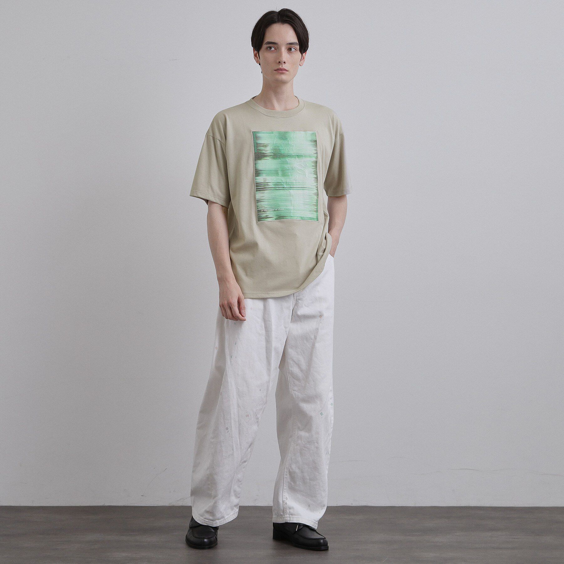 tk.TAKEO KIKUCHI「クロス刺繍フォトTシャツ」|Tシャツ・カットソー|