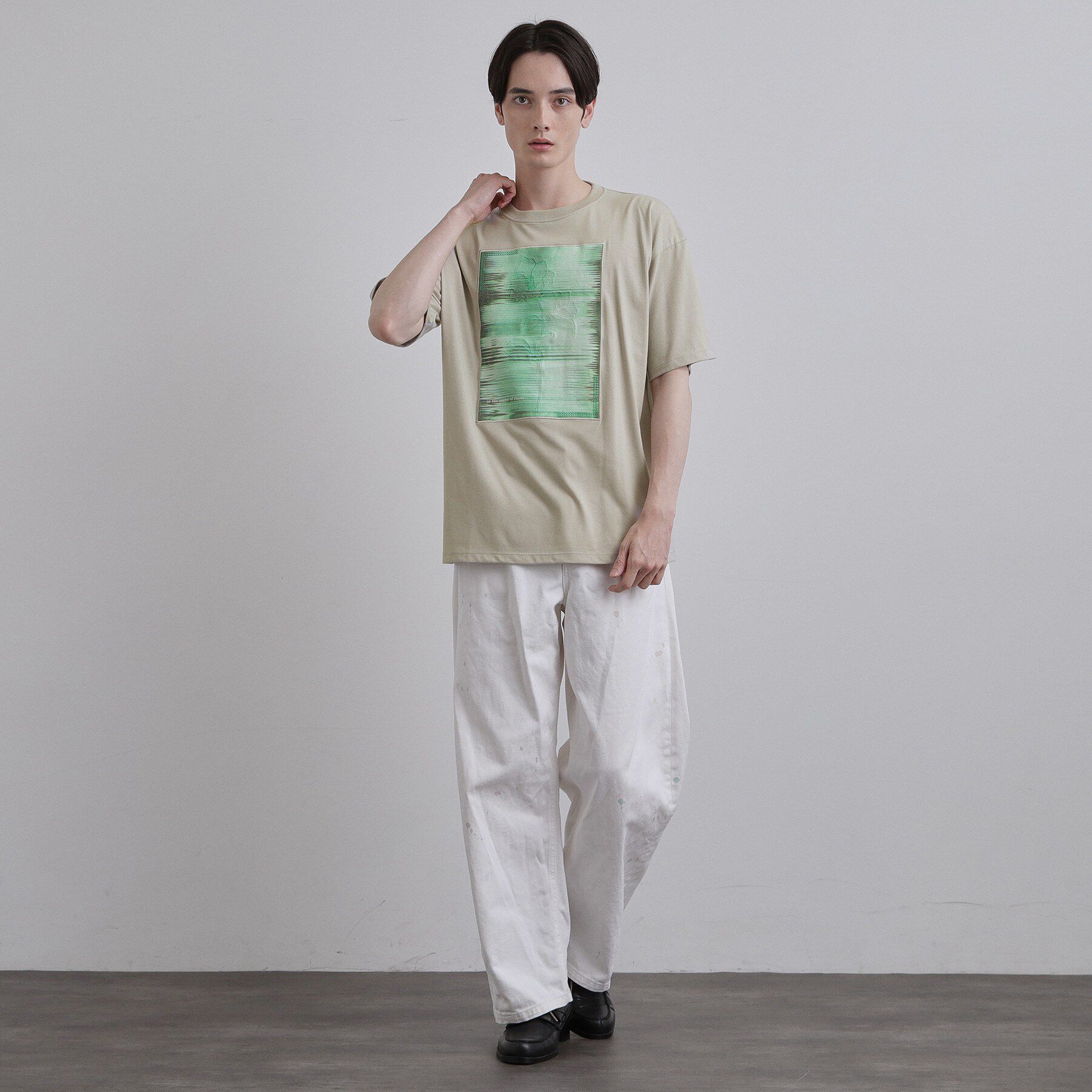 tk.TAKEO KIKUCHI「クロス刺繍フォトTシャツ」|Tシャツ・カットソー|