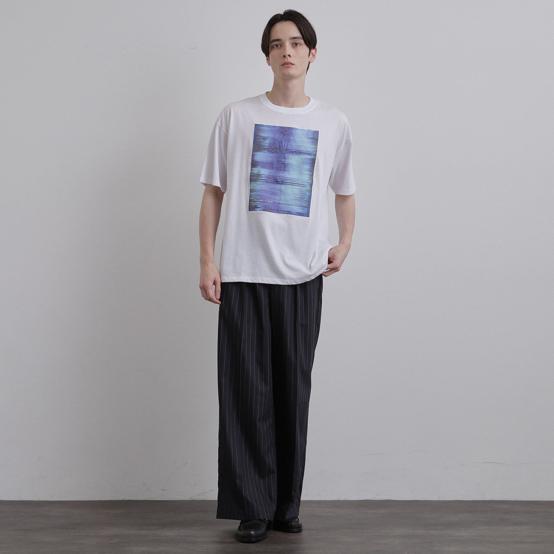 tk.TAKEO KIKUCHI「クロス刺繍フォトTシャツ」|Tシャツ・カットソー|