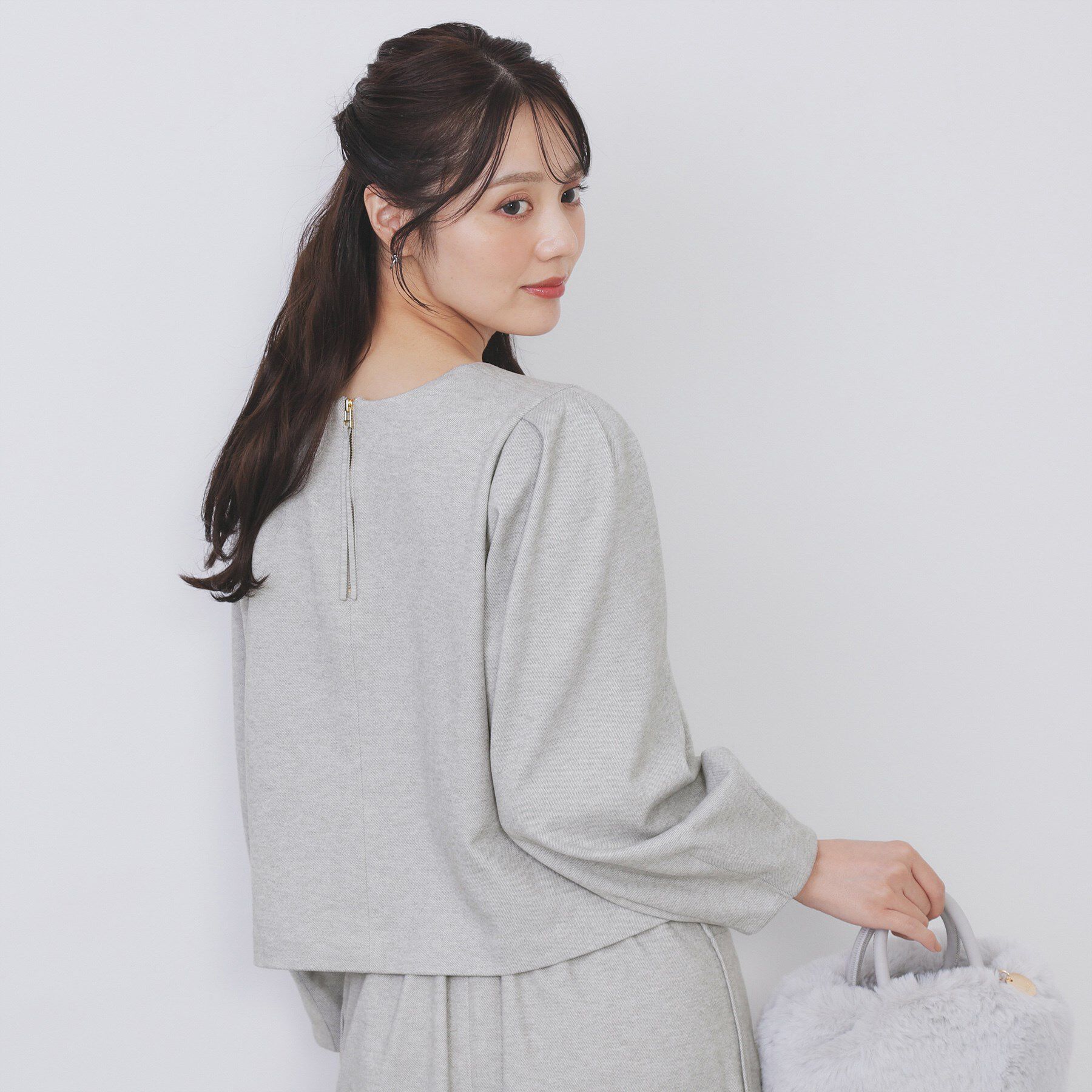 index「コンパクトパフトップス【洗濯機OK／抗ピル／ストレッチ】」|Tシャツ・カットソー|