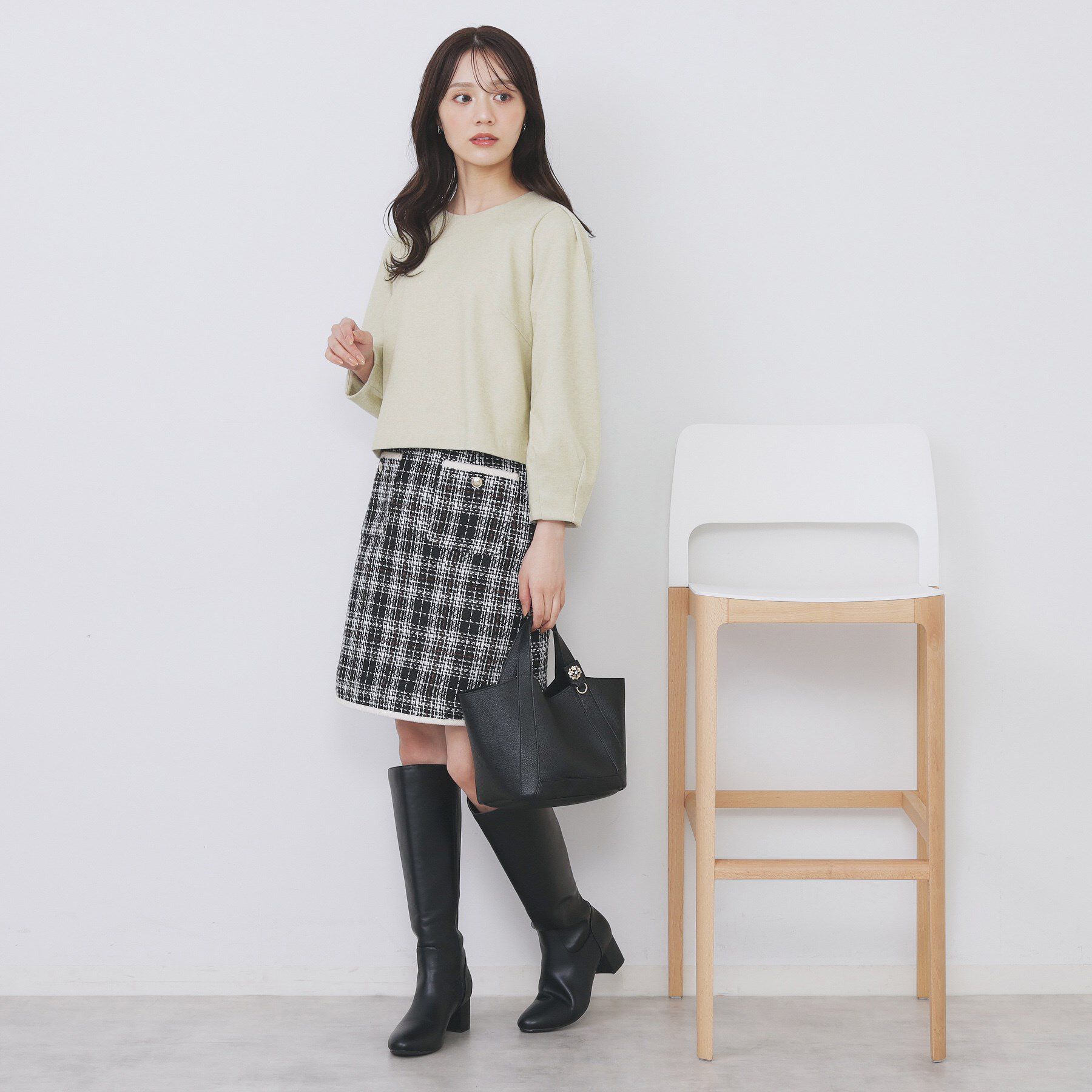 index「コンパクトパフトップス【洗濯機OK／抗ピル／ストレッチ】」|Tシャツ・カットソー|