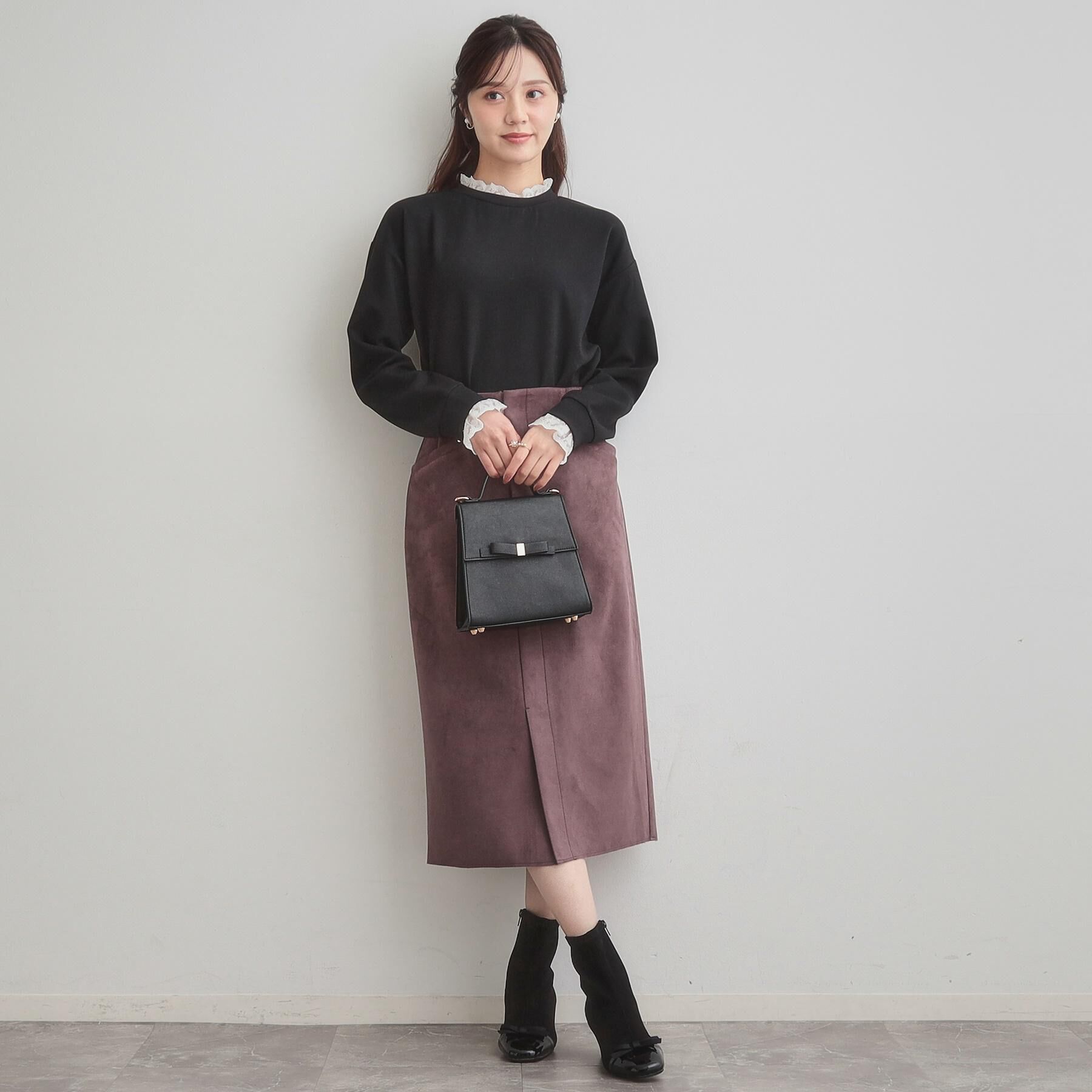 Couture broach「【大人可愛い・きれいめ】フリルデザインダンボールプルオーバー」|Tシャツ・カットソー|