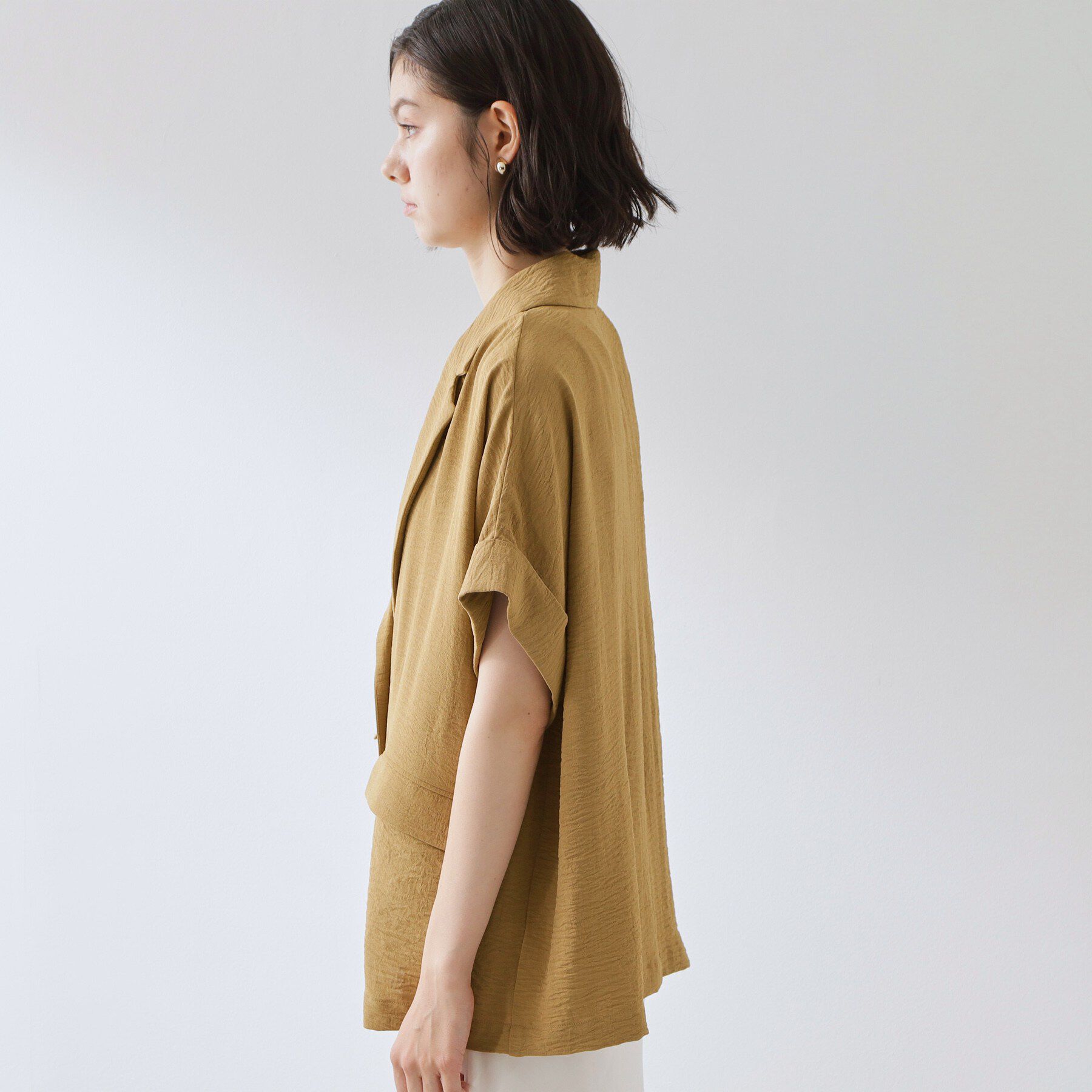 THE SHOP TK「【ひんやり/吸水速乾/UV/防しわ】ON/OFFどちらにも 軽やか半袖ジャケット」|テーラードジャケット|