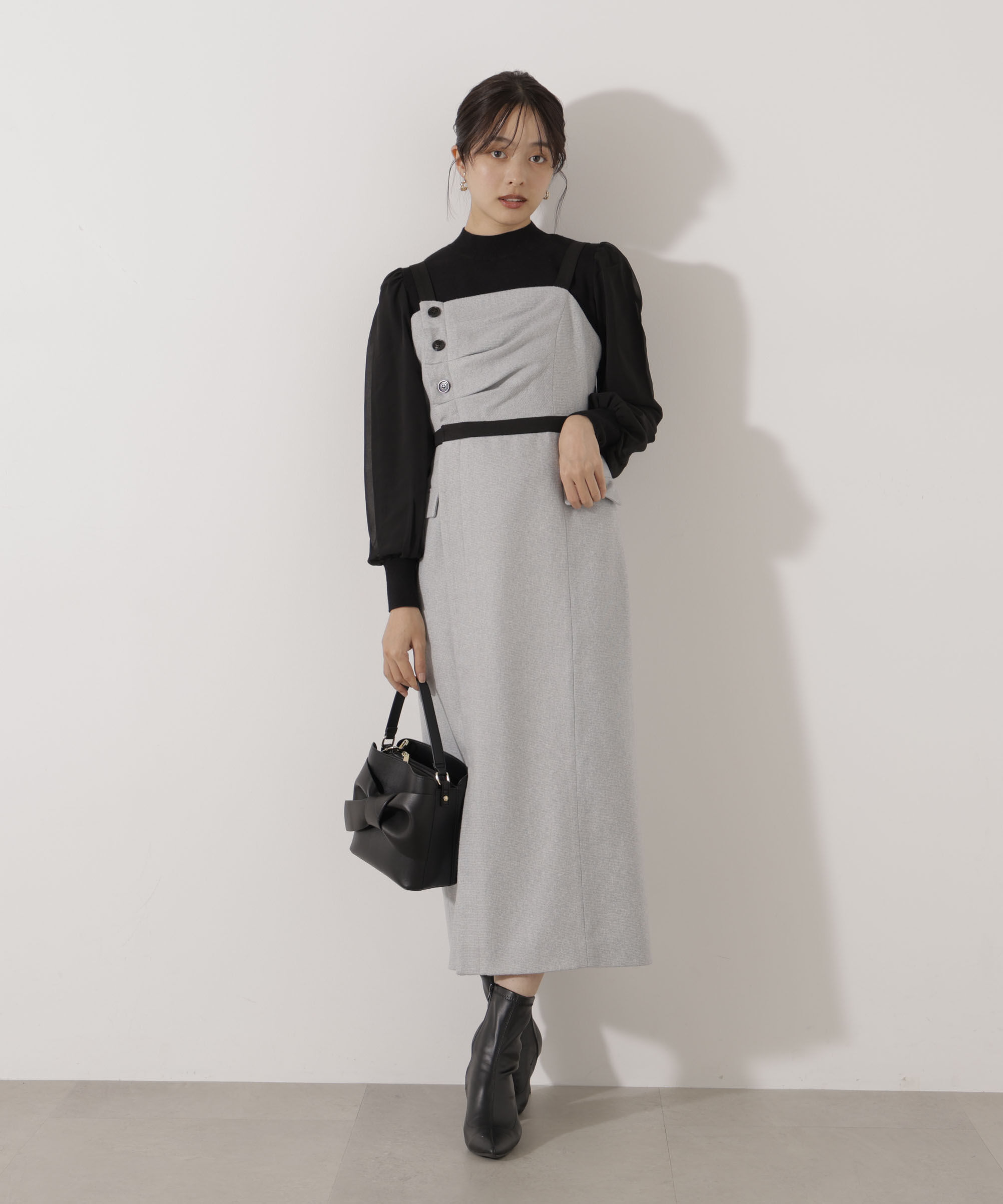 PROPORTION BODY DRESSING「＜加藤栞さん着用＞アシメタックジャンスカ」|ワンピース|