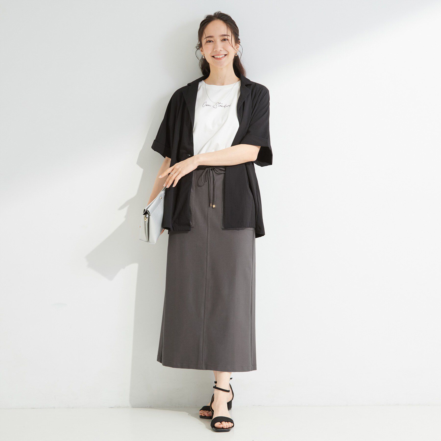 SHOO･LA･RUE「ツイル調ストレッチベイカースカート」|スカート|