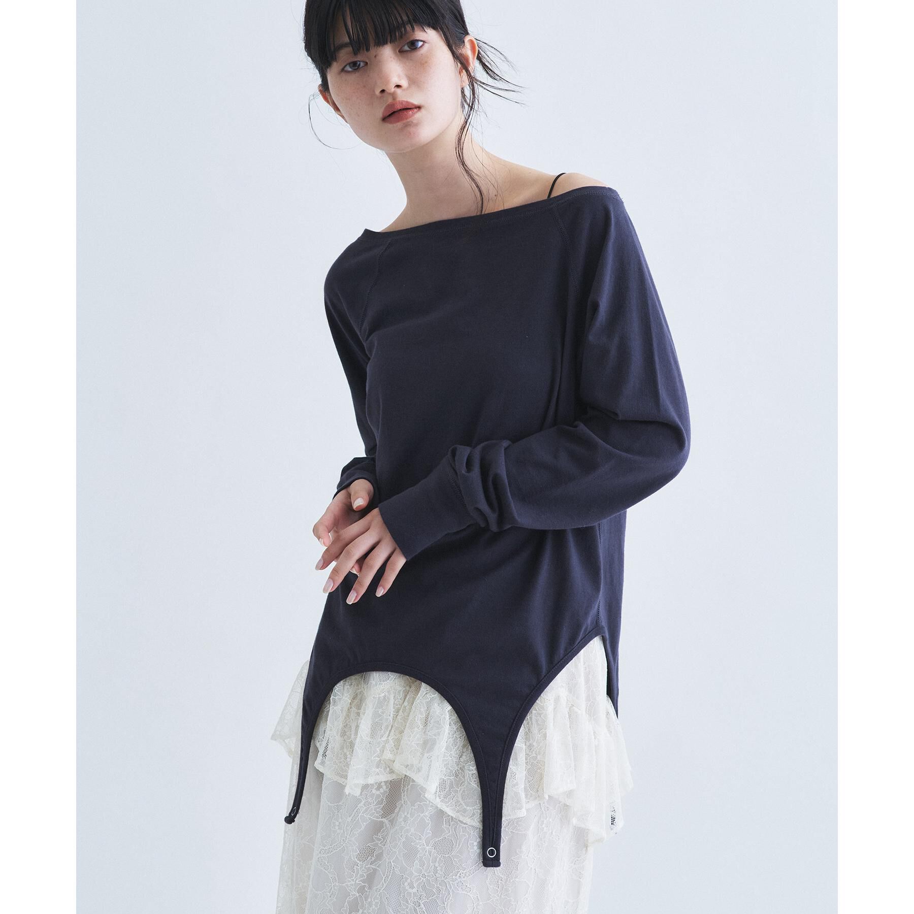 CODE A「【Re】easy flip tee」|Tシャツ・カットソー|チャコールグレー(0