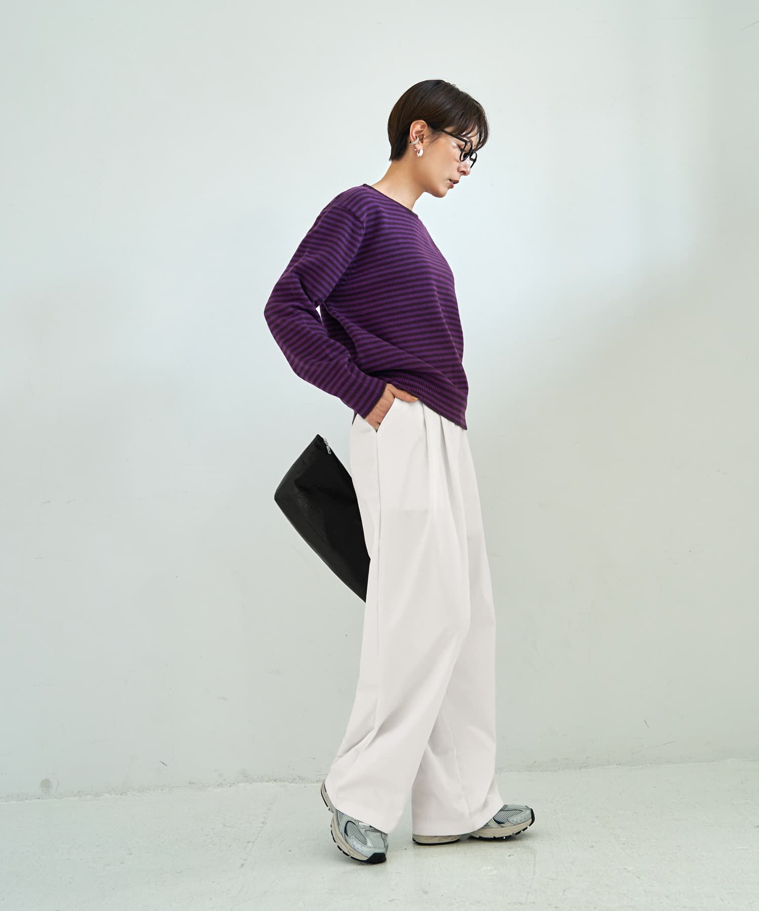 STYLE DELI「【LUXE】カラーボーダーウールニット」|ニット・セーター|