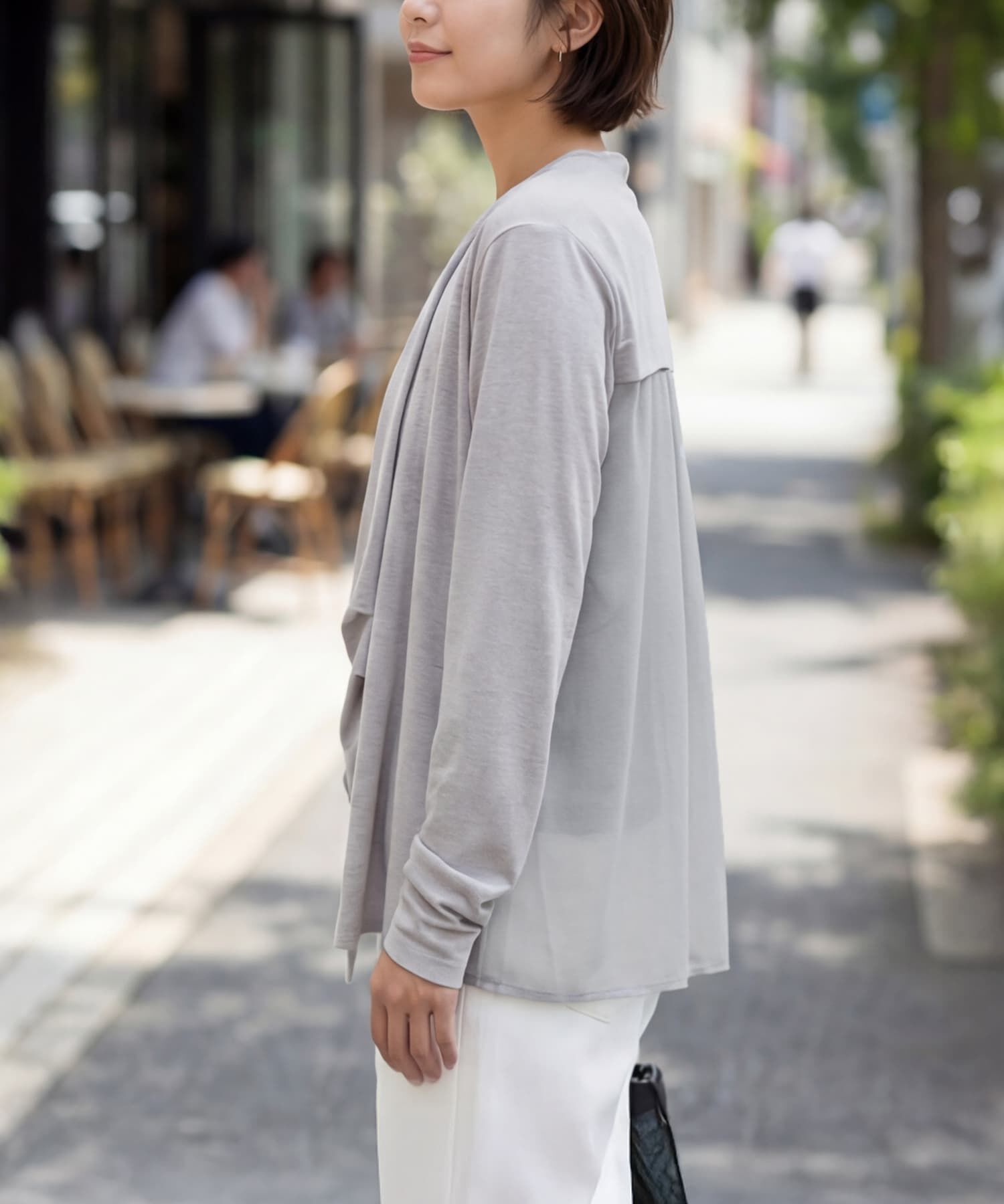 STYLE DELI「【selection】さらさら超え背面シフォンカーディガン」|カーディガン|