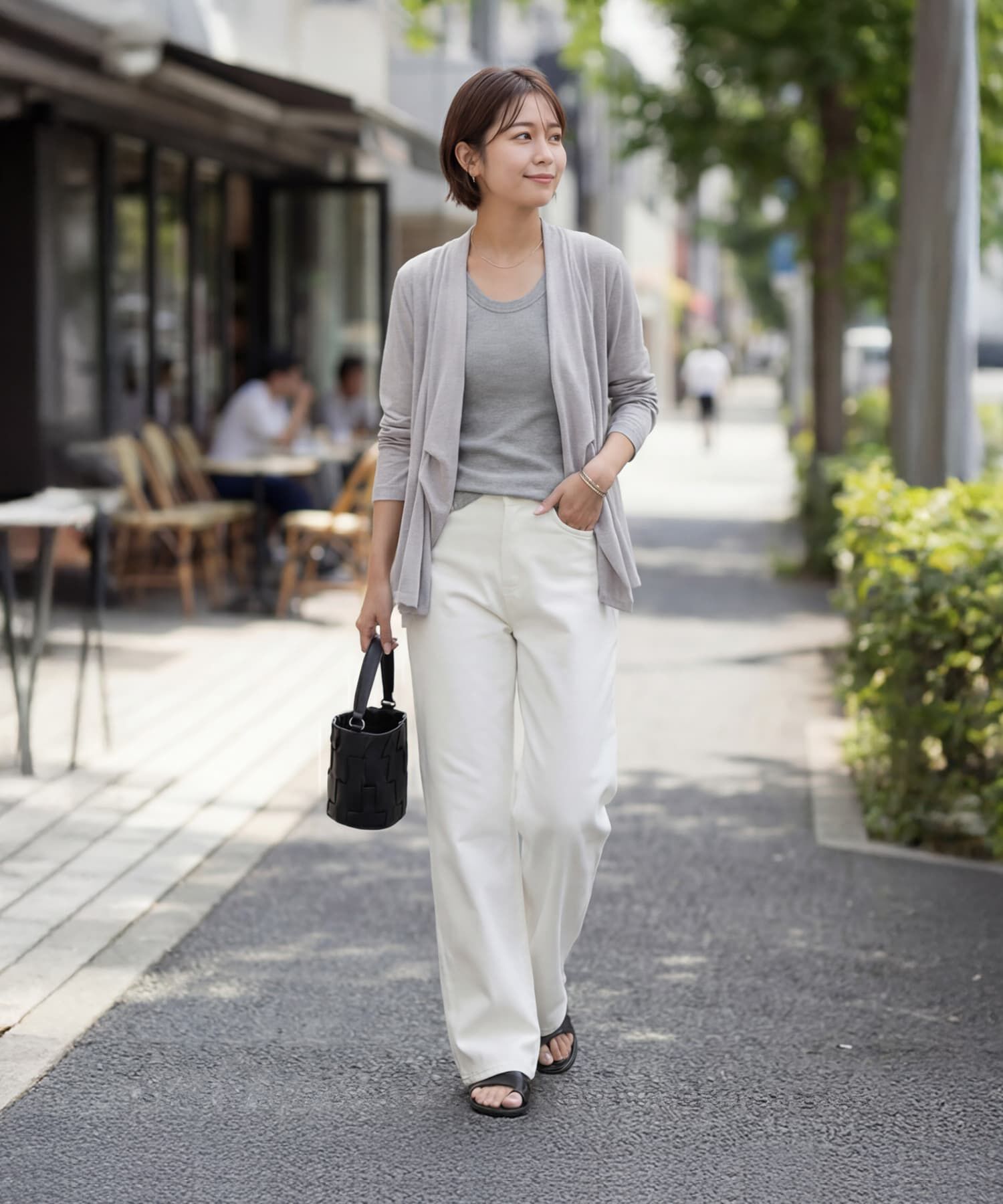 STYLE DELI「【selection】さらさら超え背面シフォンカーディガン」|カーディガン|