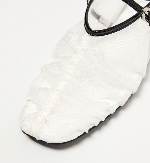 SY UNITED ARROWS「＜SY＞シースルーギャザーベルトフラット10&uarr;」|パンプス|