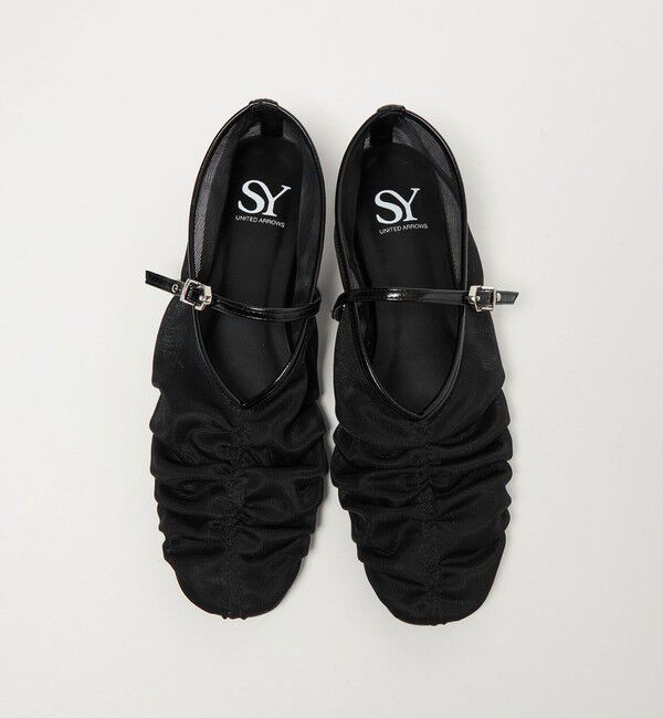 SY UNITED ARROWS「＜SY＞シースルーギャザーベルトフラット10&uarr;」|パンプス|