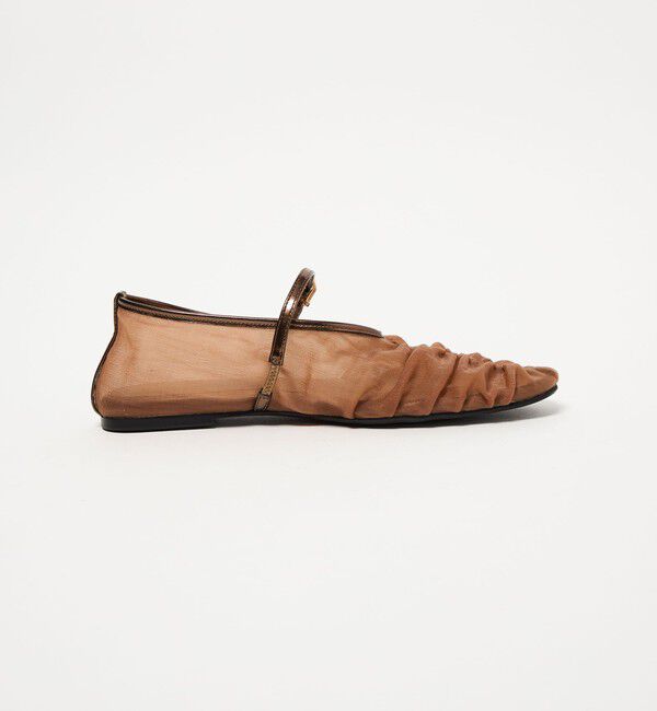 SY UNITED ARROWS「＜SY＞シースルーギャザーベルトフラット10&uarr;」|パンプス|