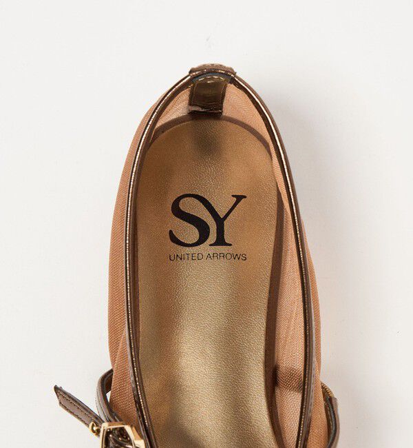 SY UNITED ARROWS「＜SY＞シースルーギャザーベルトフラット10&uarr;」|パンプス|