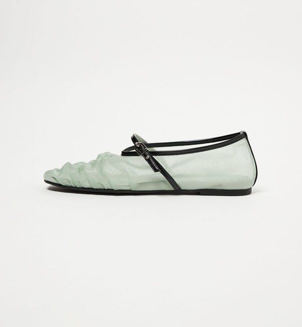 SY UNITED ARROWS「＜SY＞シースルーギャザーベルトフラット10&uarr;」|パンプス|